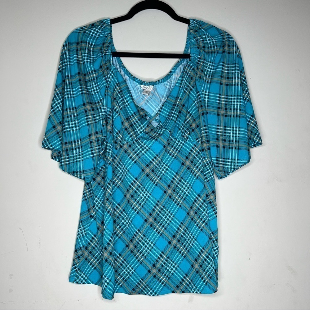 CATO Striped Turquoise Blouse